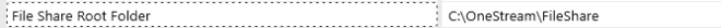 File Share Root Folder field
